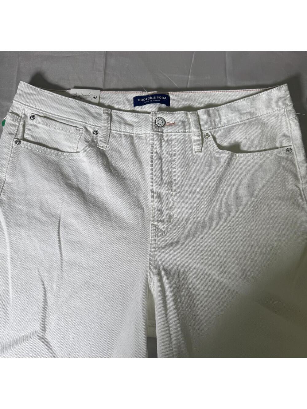 Scotch & Soda Amsterdam High Rise Slim White Jeans Women’s Size 12 NWT Stretch - Picture 5 of 8